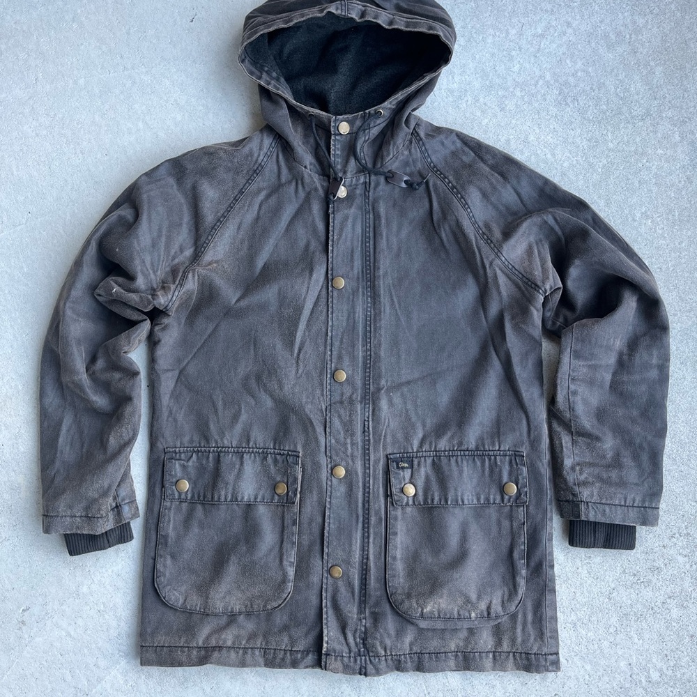 Obey Charcoal Hooded Military Jacket
